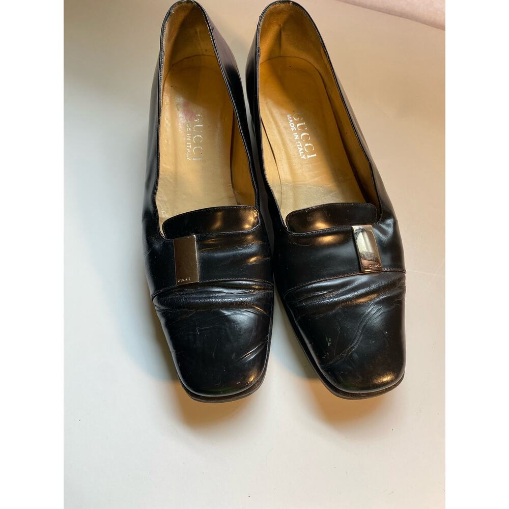 Gucci scarps flats shoes size 8  B black vintage bass’s low 101 1407 B